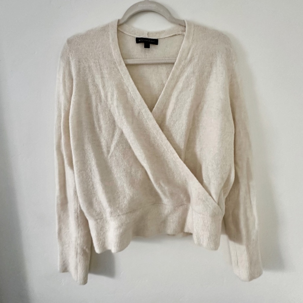 Banana Republic Cream Wrap Sweater